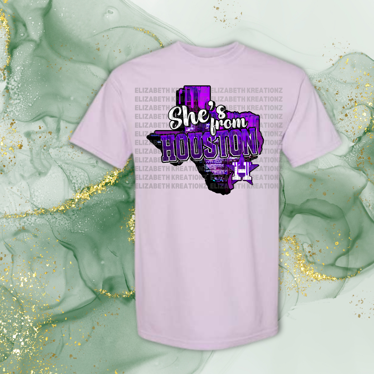 SHES FROM HOUSTON PURPLE SHIRT