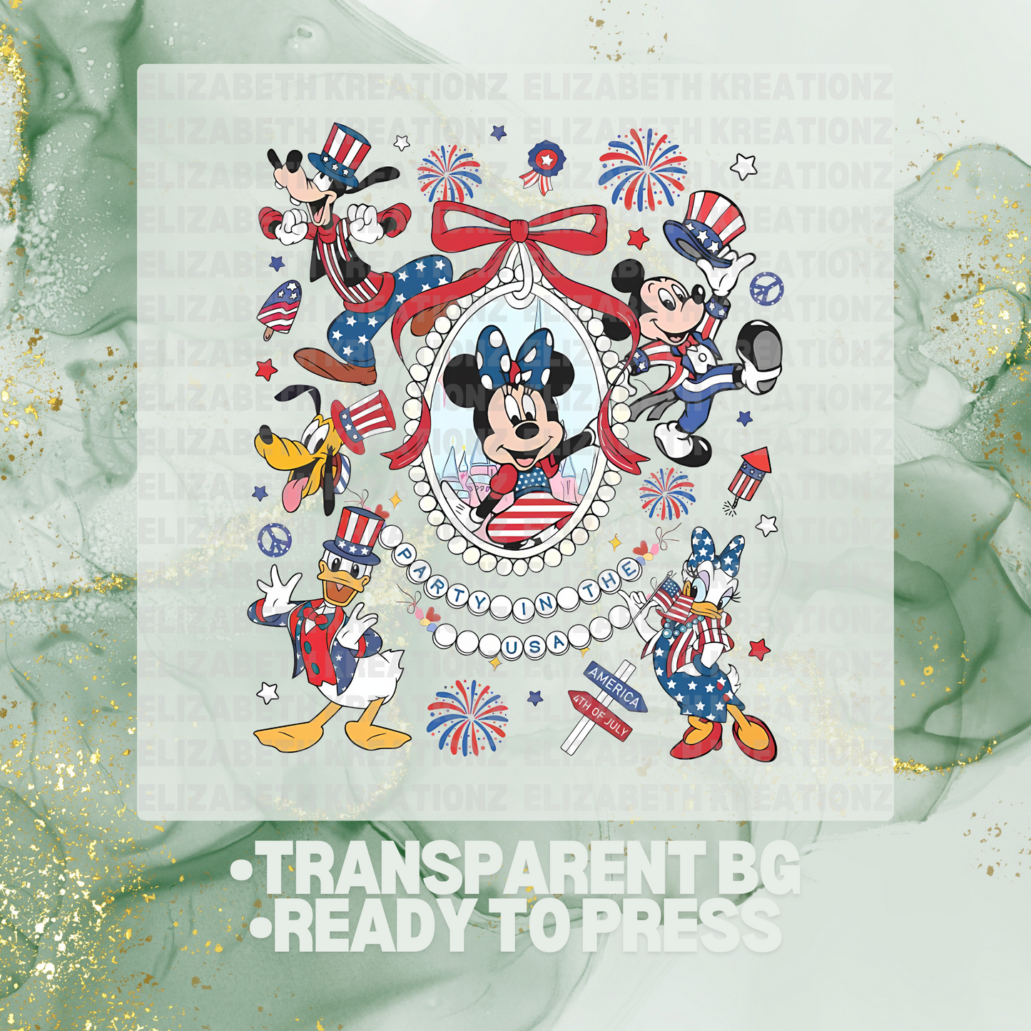 PARTY IN THE USA MOUSE DTF TRANSFER