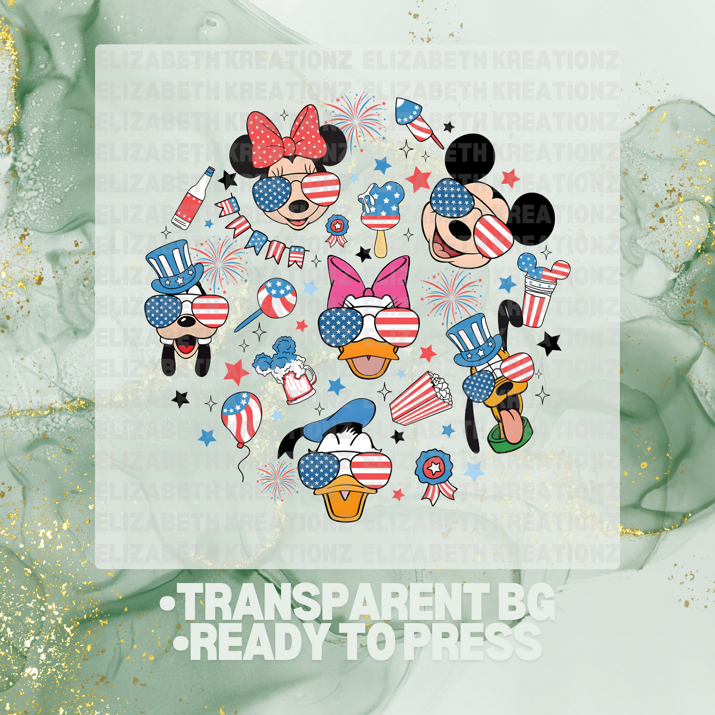 FIREWORKS MOUSE DTF TRANSFER