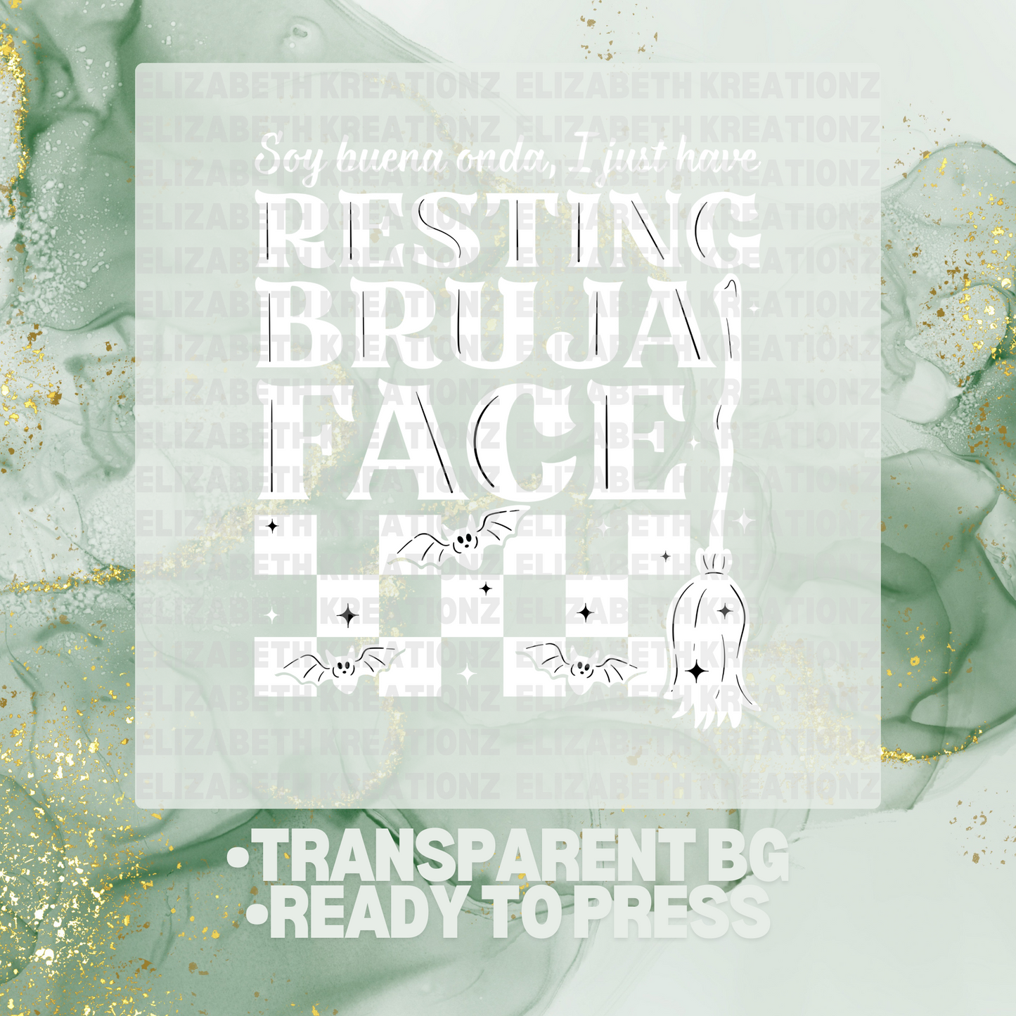 RESTING BRUJA FACE DTF TRANSFER