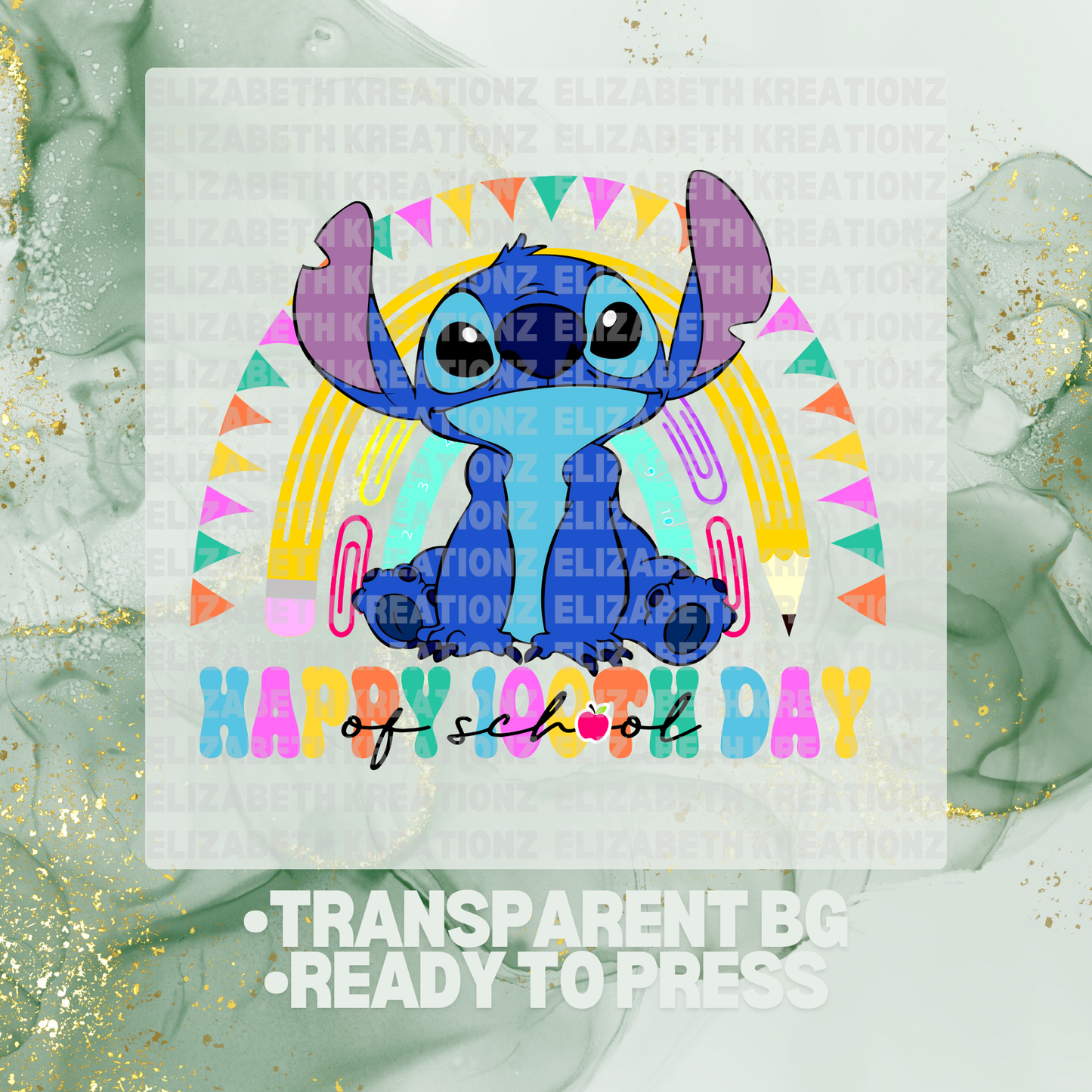 HAPPY 100TH DAY OF SCHOOL DTF TRANSFER