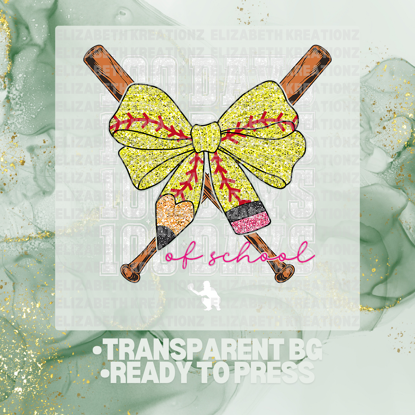 SOFTBALL 100 DAYS DTF TRANSFER