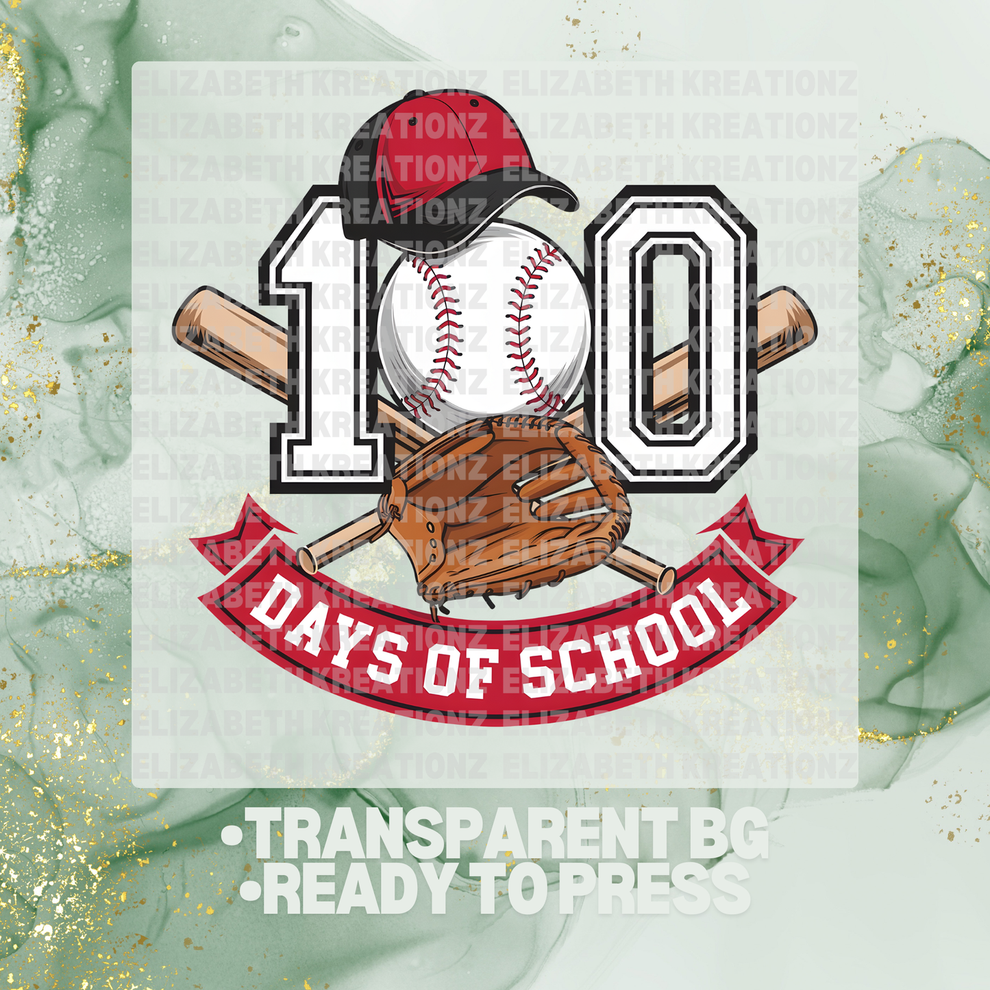 BASEBALL 100 DAYS DTF TRANSFER