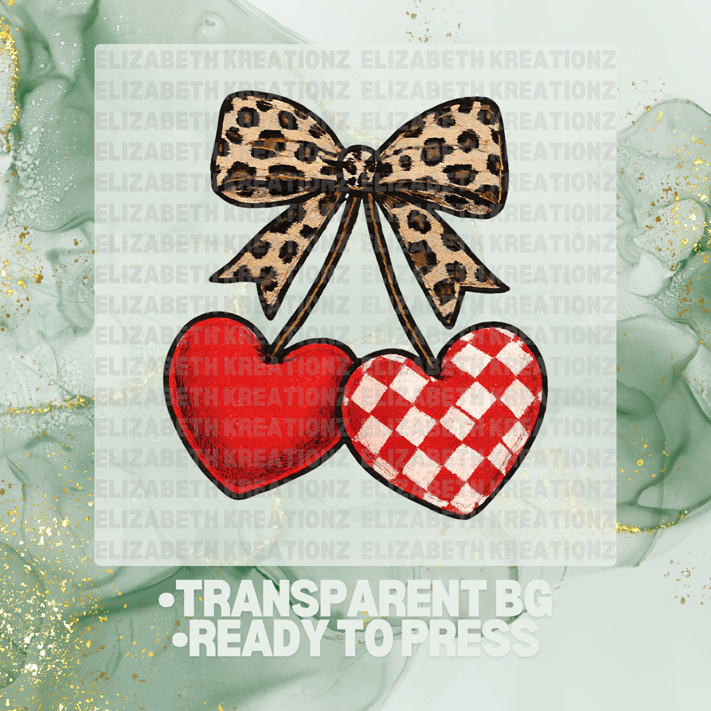 CHERRY HEARTS DTF TRANSFER