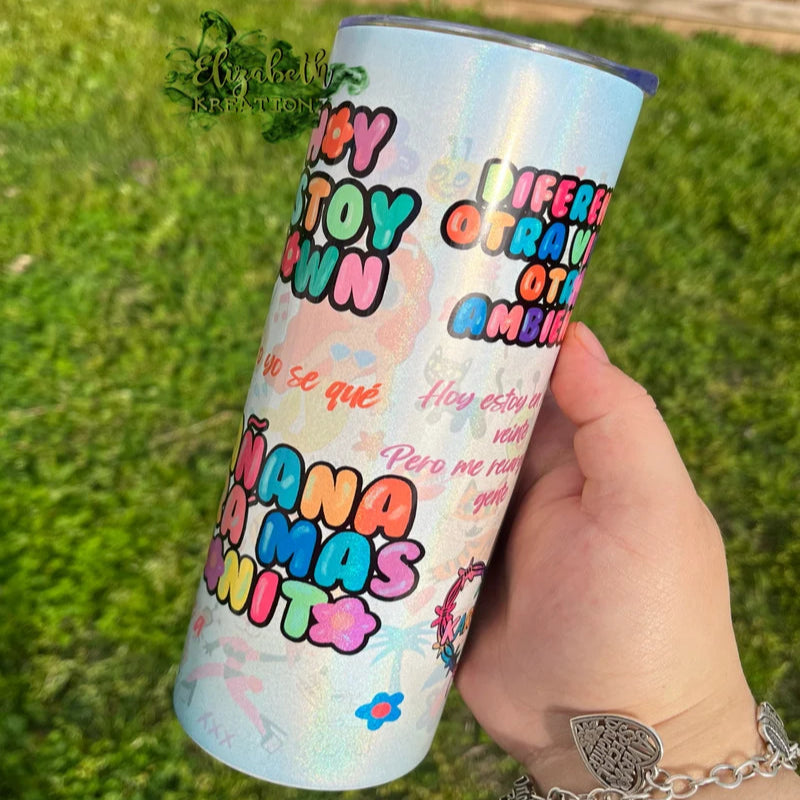 MIENTRAS ME CURO DEL CORAZÓN HOLOGRAPHIC TUMBLER