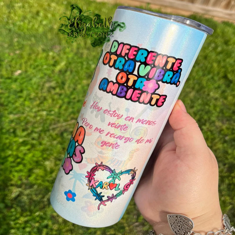 MIENTRAS ME CURO DEL CORAZÓN HOLOGRAPHIC TUMBLER