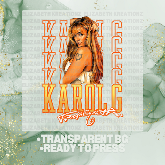 KAROL G TROPICOQUETA DTF TRANSFER