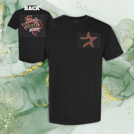 SHES FROM HOUSTON CRACKED SHIRT