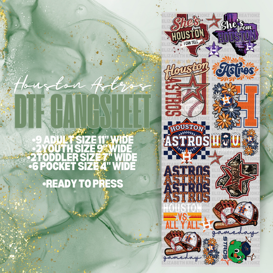 HOUSTON BASEBALL1 PREMADE GANGSHEET