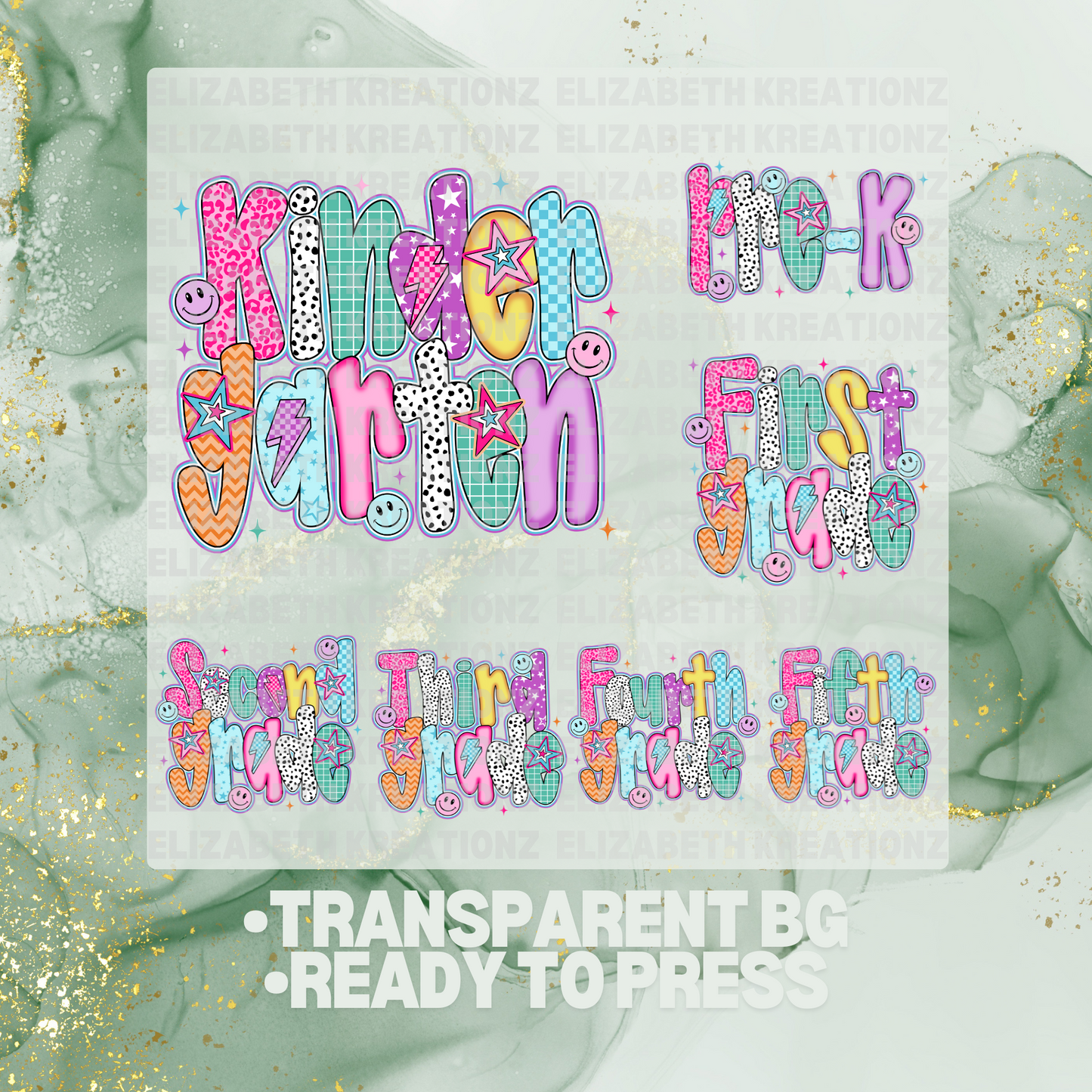 GIRLY RETRO BACK TO SCHOOL DTF TRANSFER