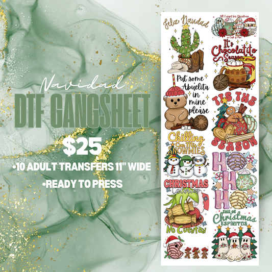 NAVIDAD PREMADE GANGSHEET