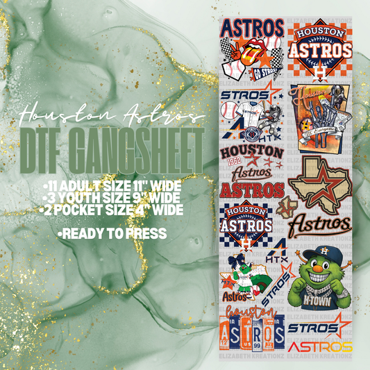 HOUSTON BASEBALL PREMADE GANGSHEET