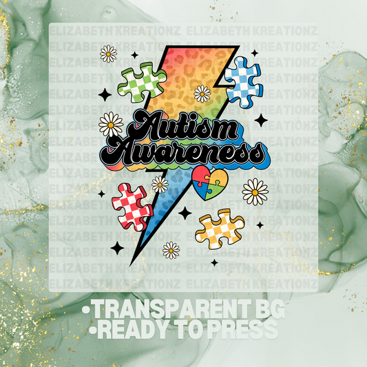 AUTISM AWARENESS DTF TRANSFER