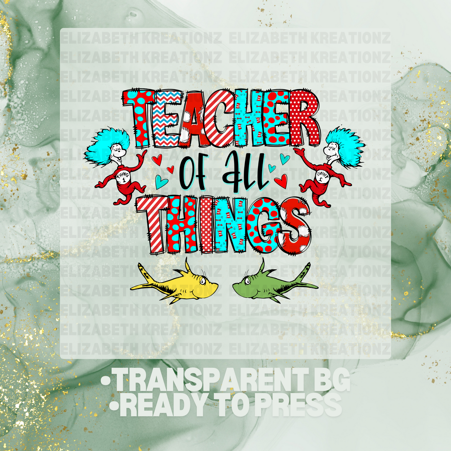 TEACHER OF ALL THINGS HEARTS DTF TRANSFER