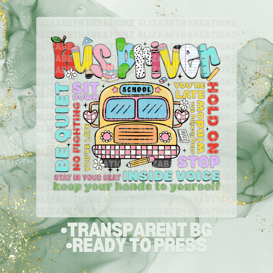 BUS DRIVER DTF TRANSFER