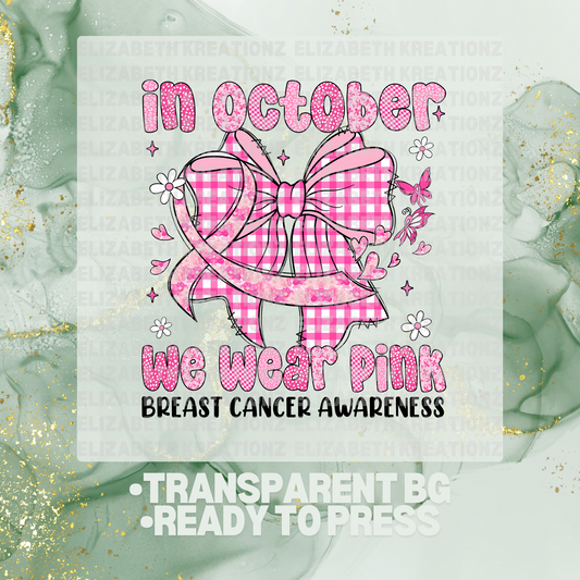 COQUETTE PINK BOW DTF TRANSFER