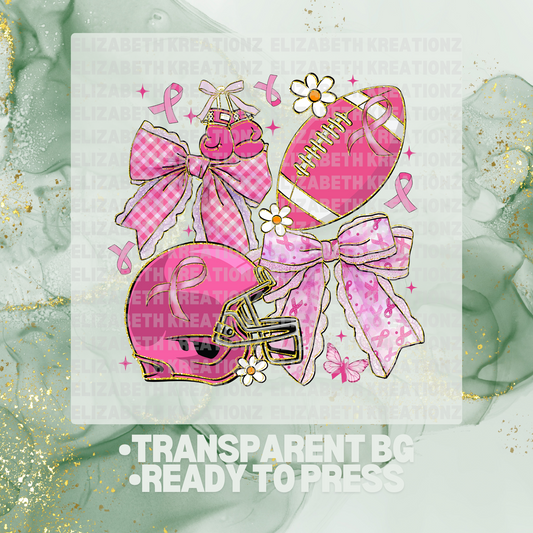 PINK & FOOTBALL DTF TRANSFER