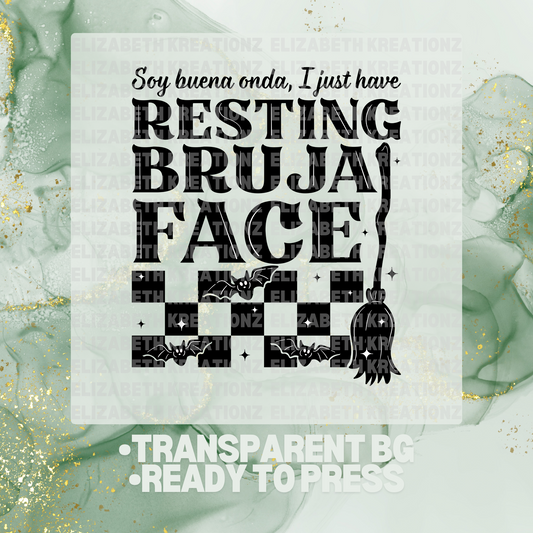 RESTING BRUJA FACE DTF TRANSFER