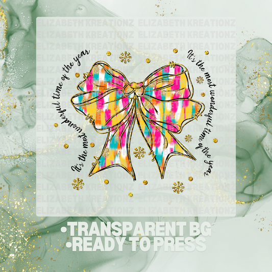 WONDERFUL TIME COQUETTE BOW DTF TRANSFER