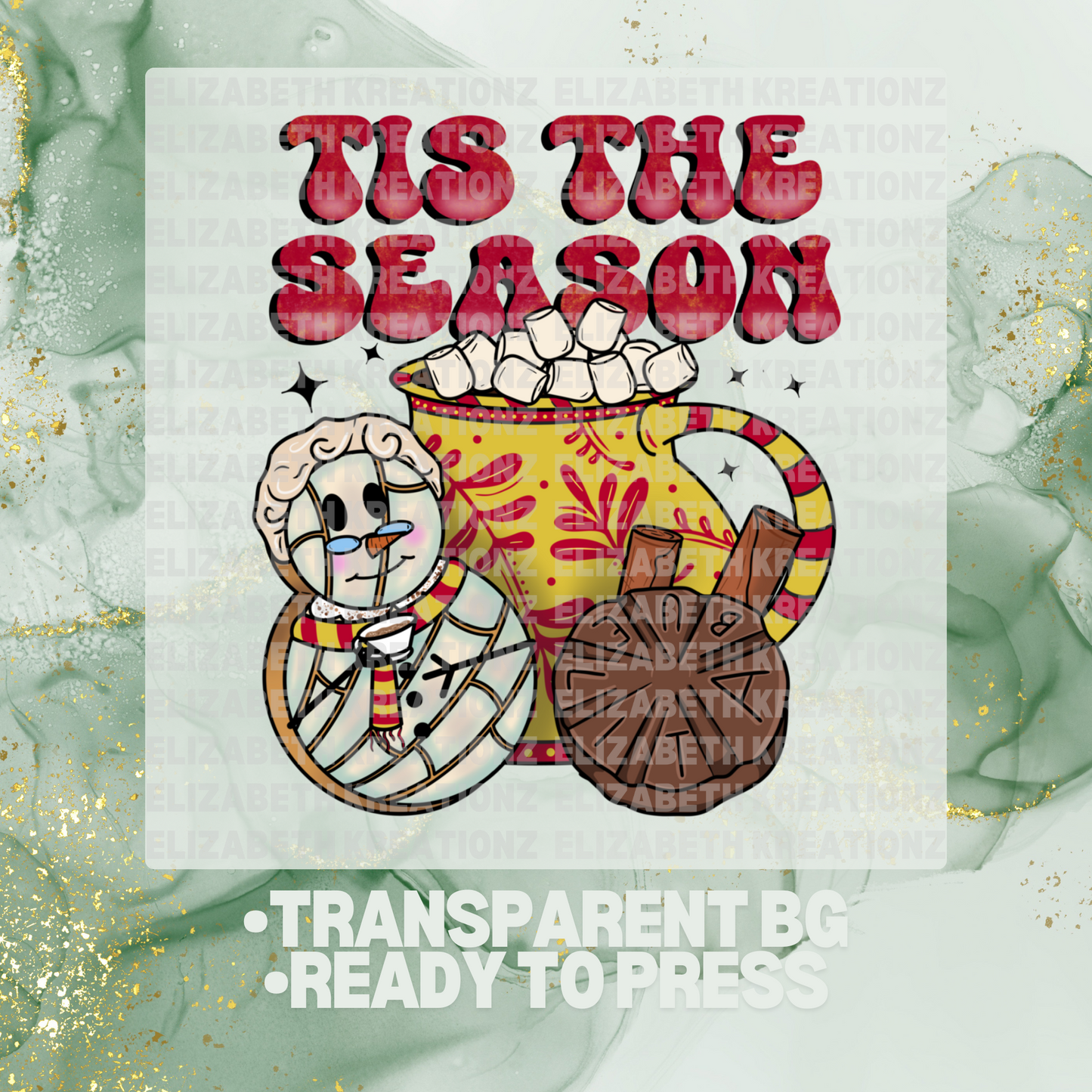 CHOCOLATE 'TIS THE SEASON DTF TRANSFER