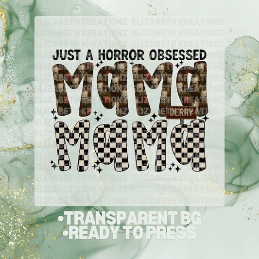 HORROR OBESSED MAMA DTF TRANSFER