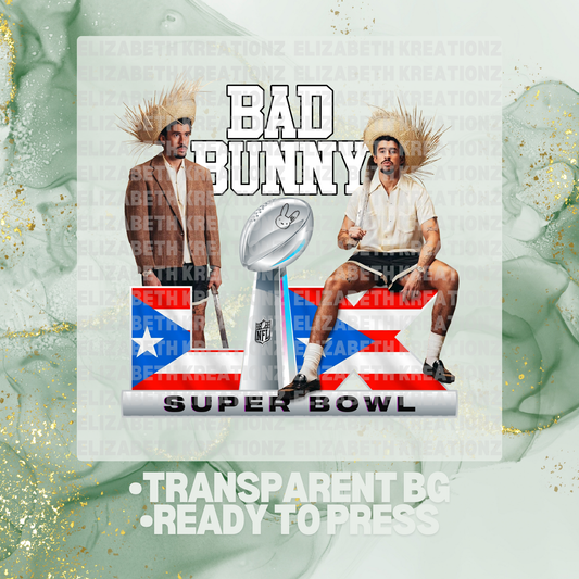 BAD BUNNY SUPER BOWL DTF TRANSFER