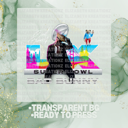 SUPER BOWL BAD BUNNY DTF TRANSFER