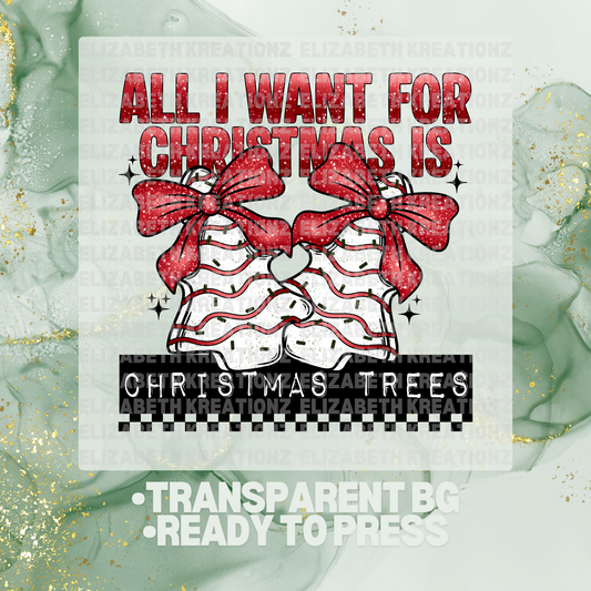 CHRISTMAS TREES DTF TRANSFER