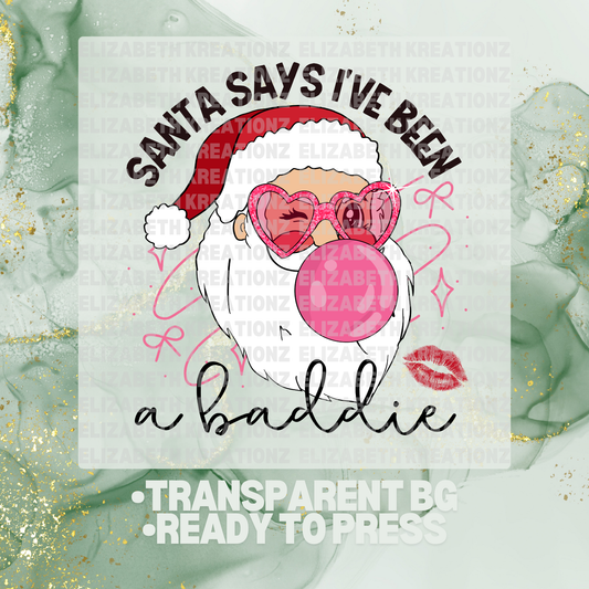 CHRISTMAS BADDIE DTF TRANSFER