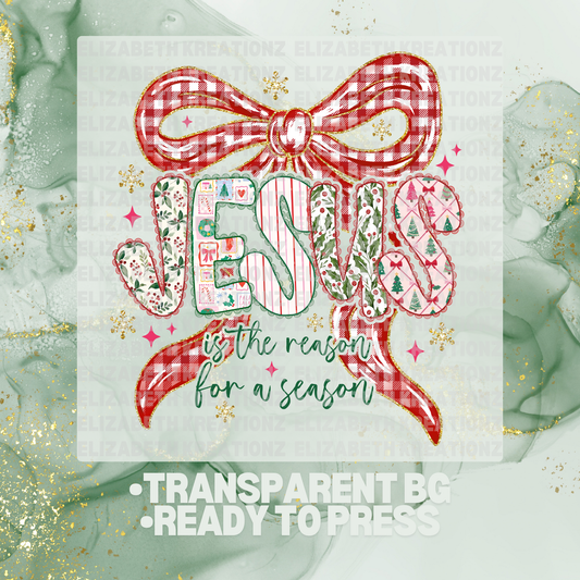 JESUS PLAID DTF TRANSFER