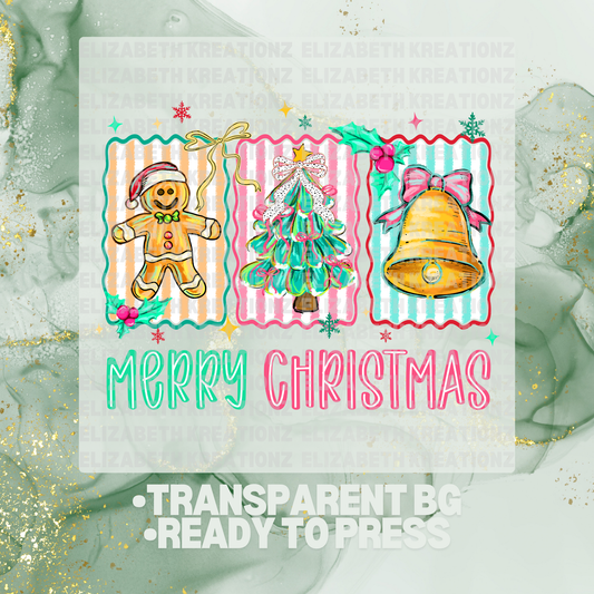 MERRY CHRISTMAS DTF TRANSFER