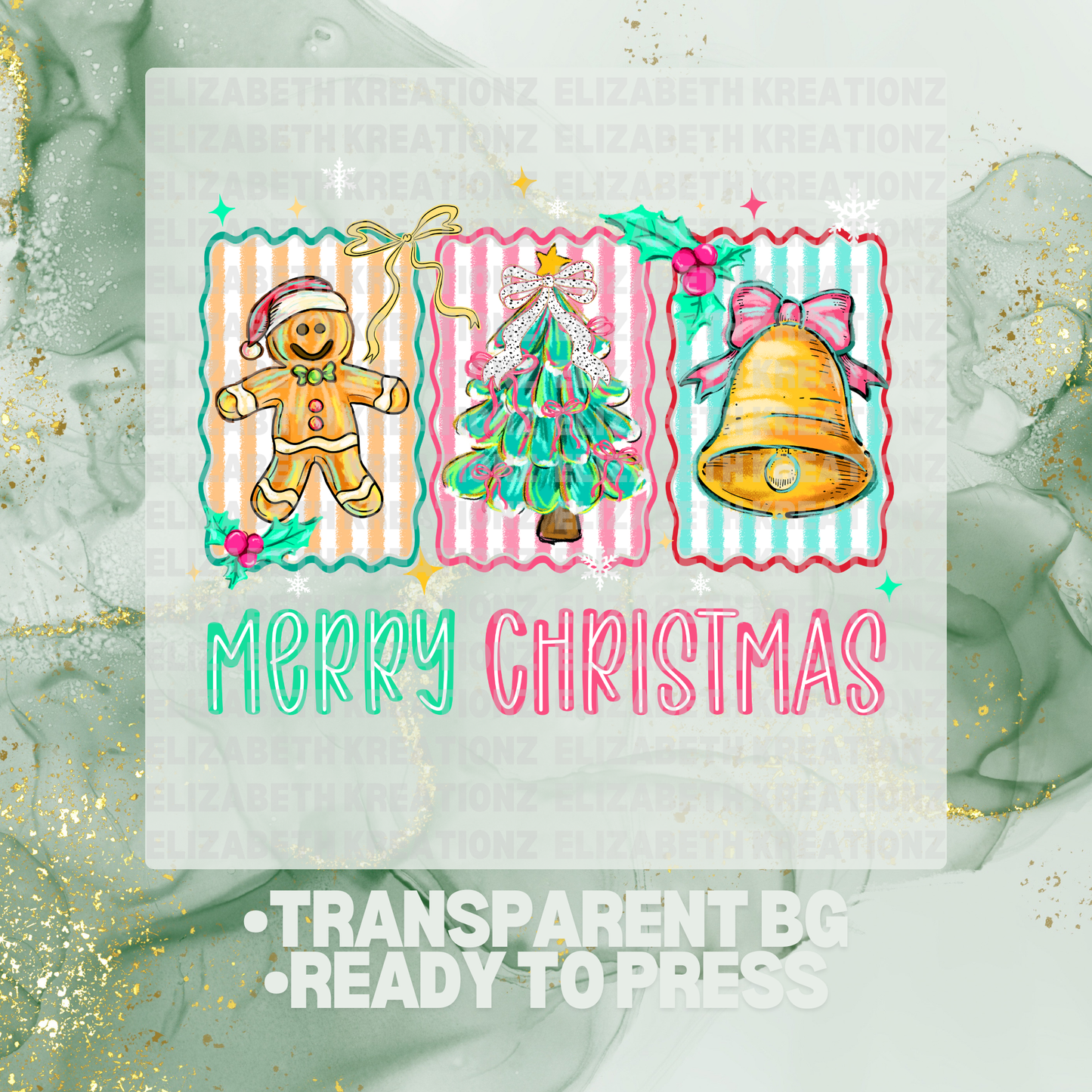 MERRY CHRISTMAS DTF TRANSFER