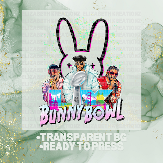 BUNNY BOWL SPLATTER TRANSFER