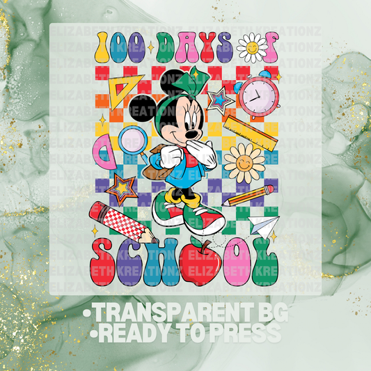 100 DAYS OF SCHOOL FLORAL DTF TRANSFER