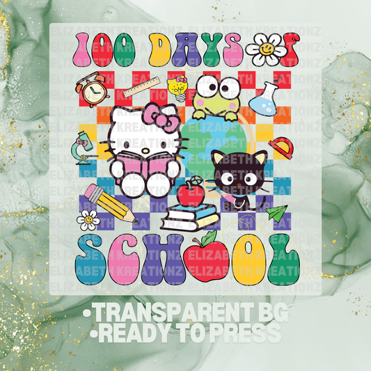 RETRO 100 DAYS OF SCHOOL DTF TRANSFER