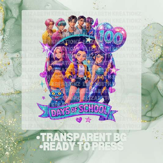 KPOP 100 DAYS OF SCHOOL DTF TRANSFER