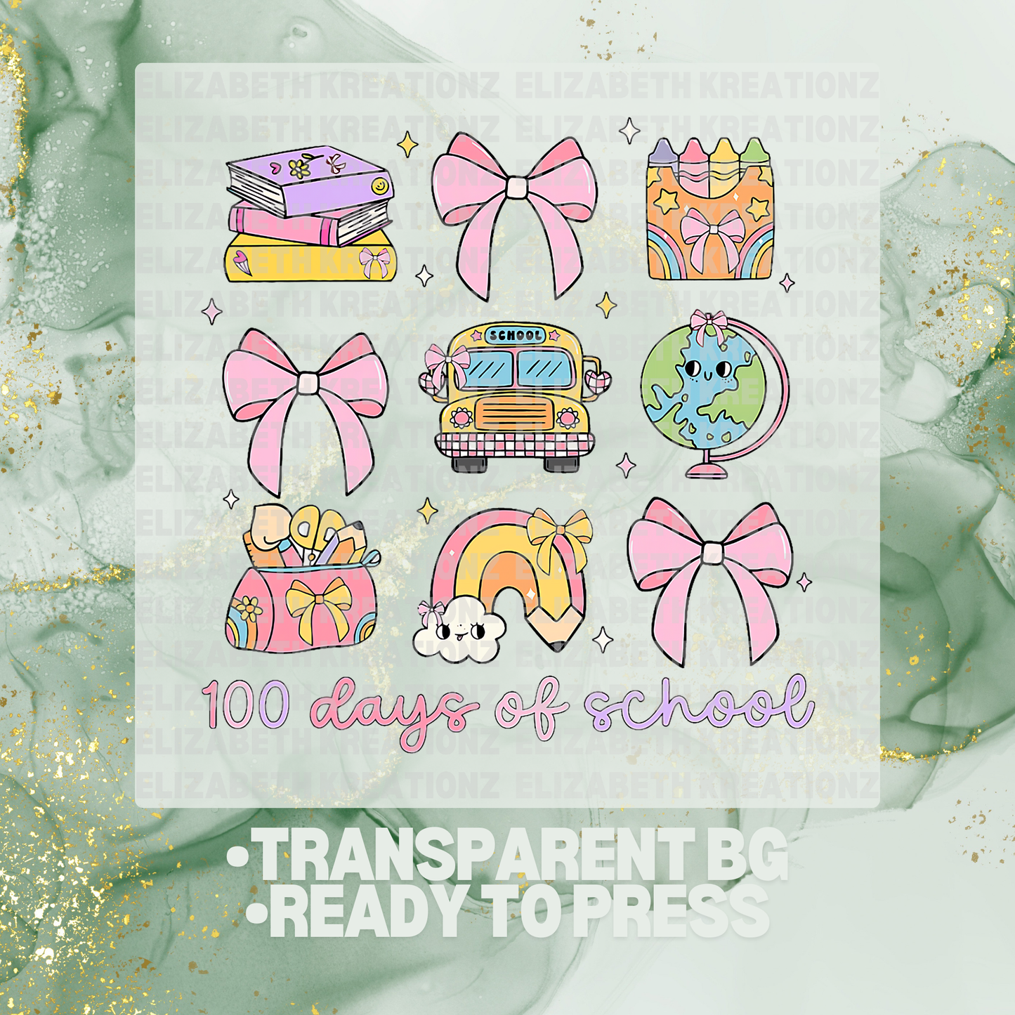 CUTE 100 DAYS DTF TRANSFER