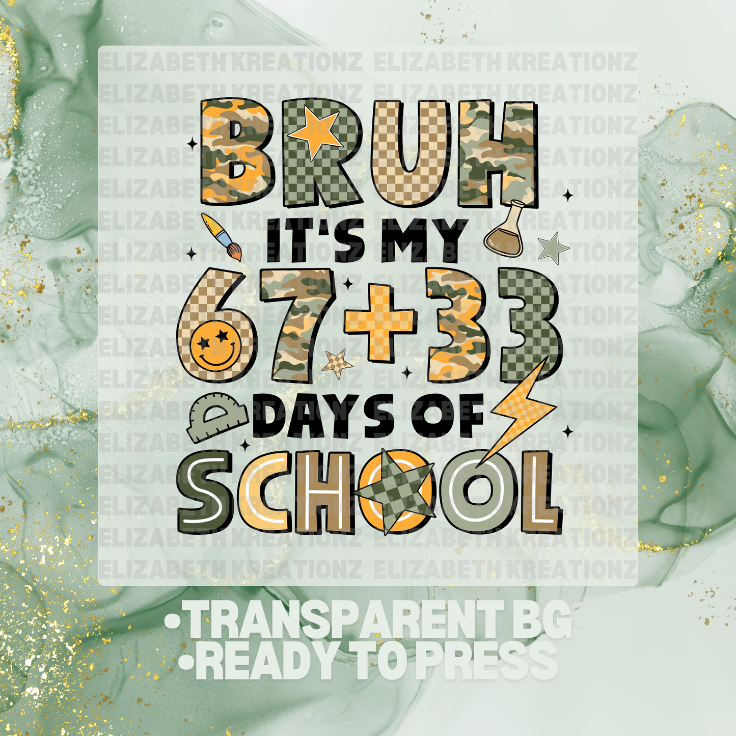 SPORTS 67 + 33 DAYS OF SCHOOL BLUE DTF TRANSFER