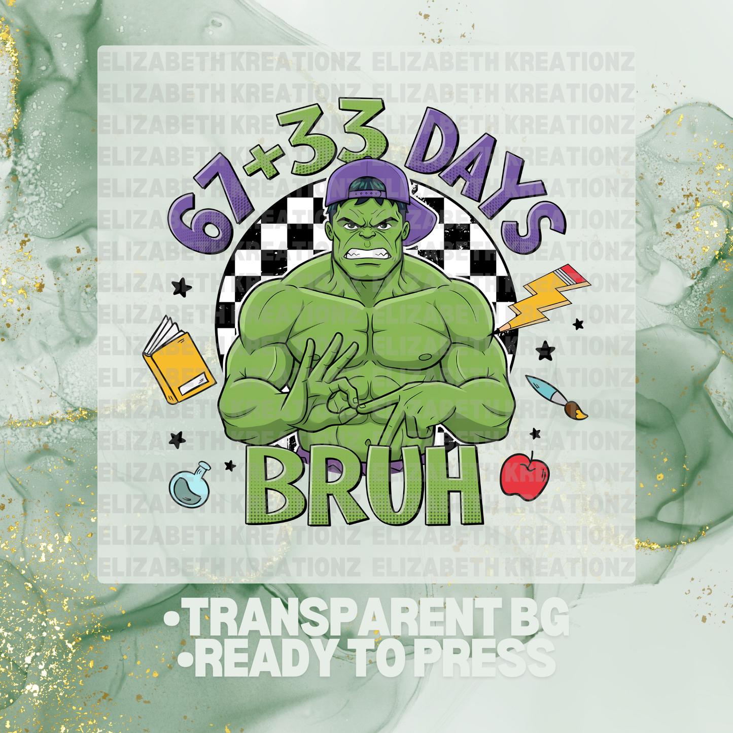 HEROES 67 + 33 DAYS OF SCHOOL BLUE DTF TRANSFER