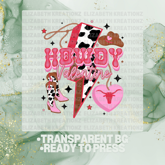 HOWDY VALENTINE DTF TRANSFER