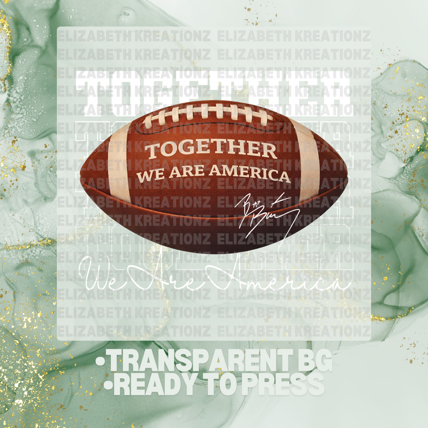 TOGETHER WE ARE AMERICA DTF TRANSFER