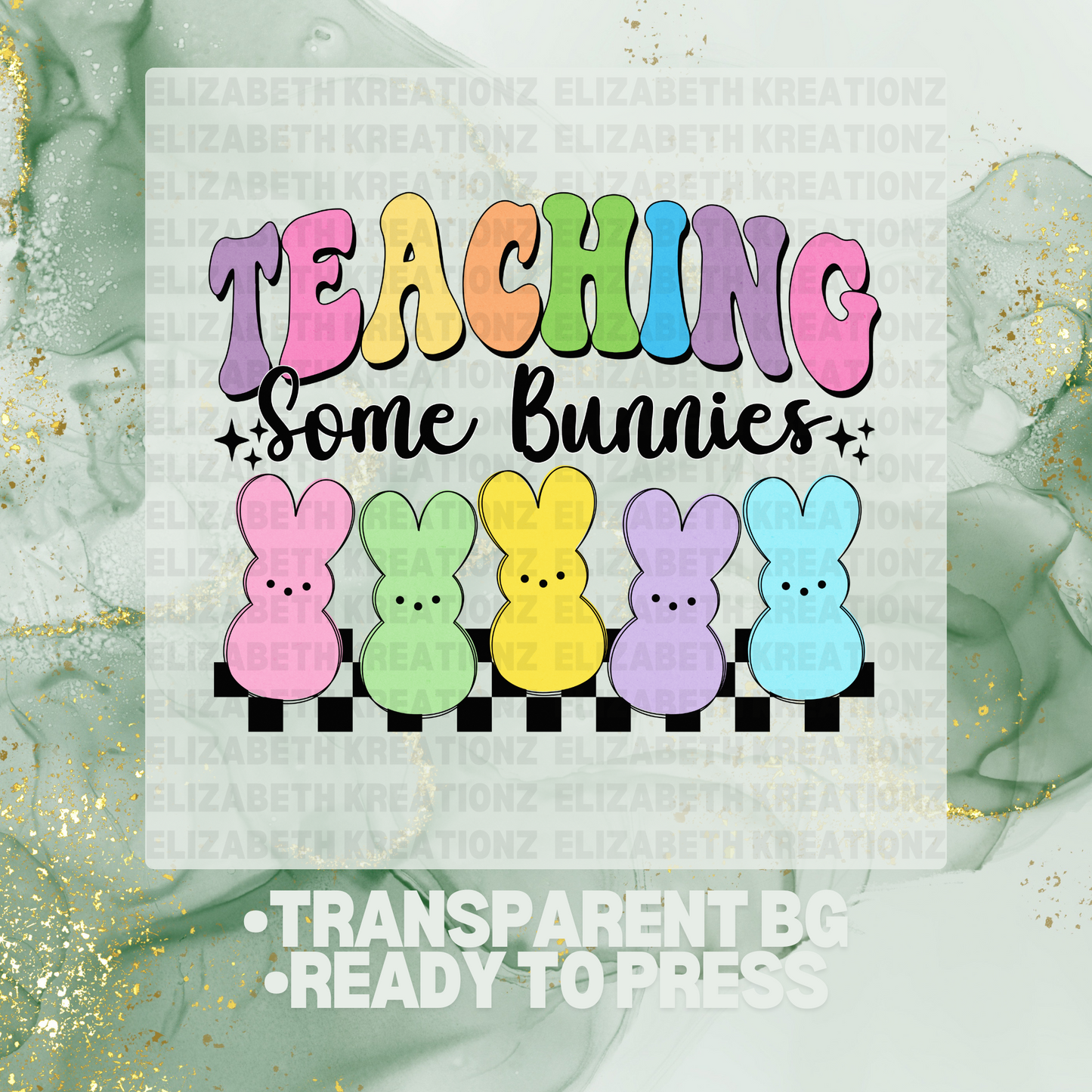 TEACHING BUNNIES DTF TRANSFER