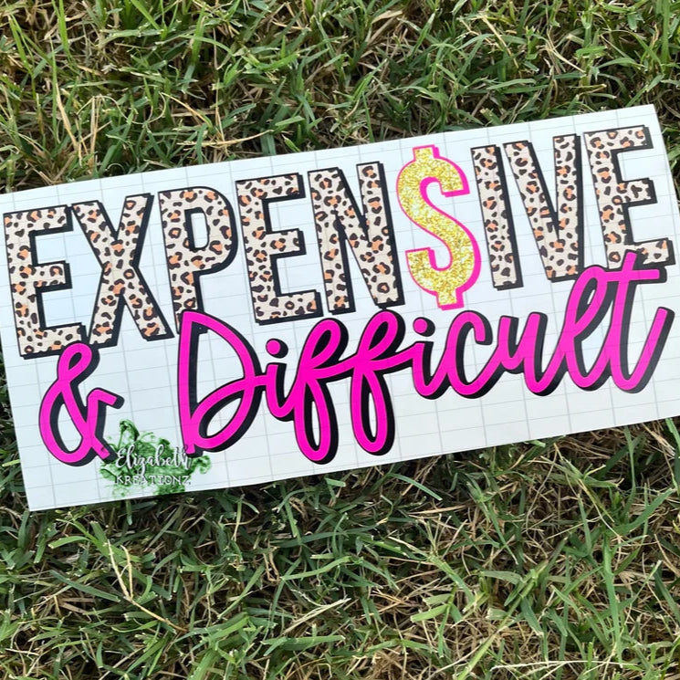 EXPENSIVE & DIFFICULT CAR DECAL