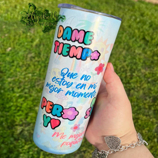 MIENTRAS ME CURO DEL CORAZÓN HOLOGRAPHIC TUMBLER