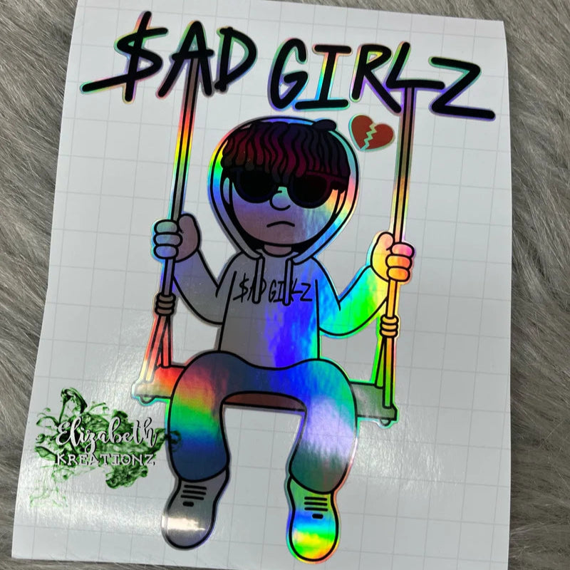 SAD BOYZ/GIRLZ HOLOGRAPHIC CAR DECAL