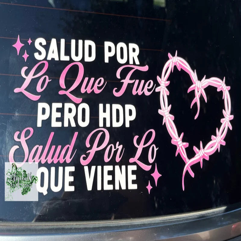 SALUD KAROL G CAR DECAL